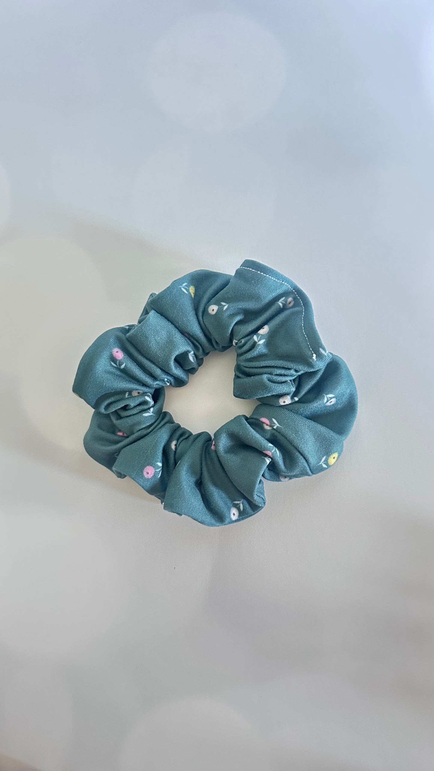 Fuzzy Flowers Scrunchie