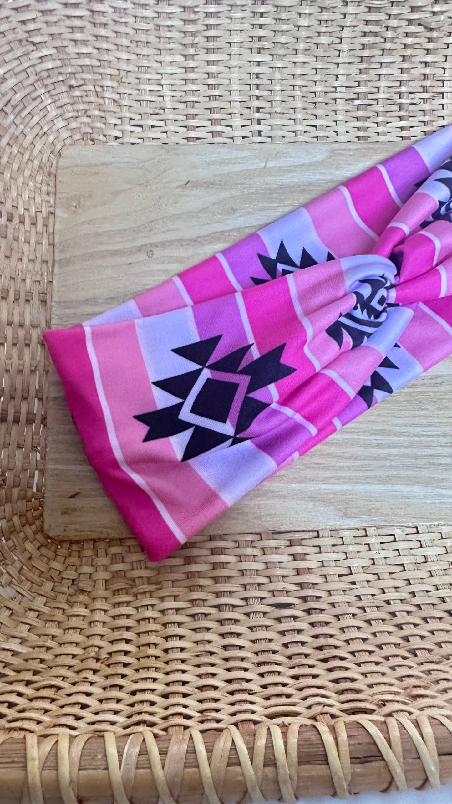 Pink Aztec Headband