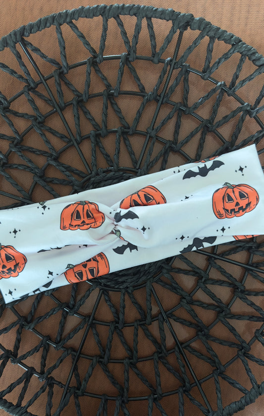 Pumpkins bats and stars headband
