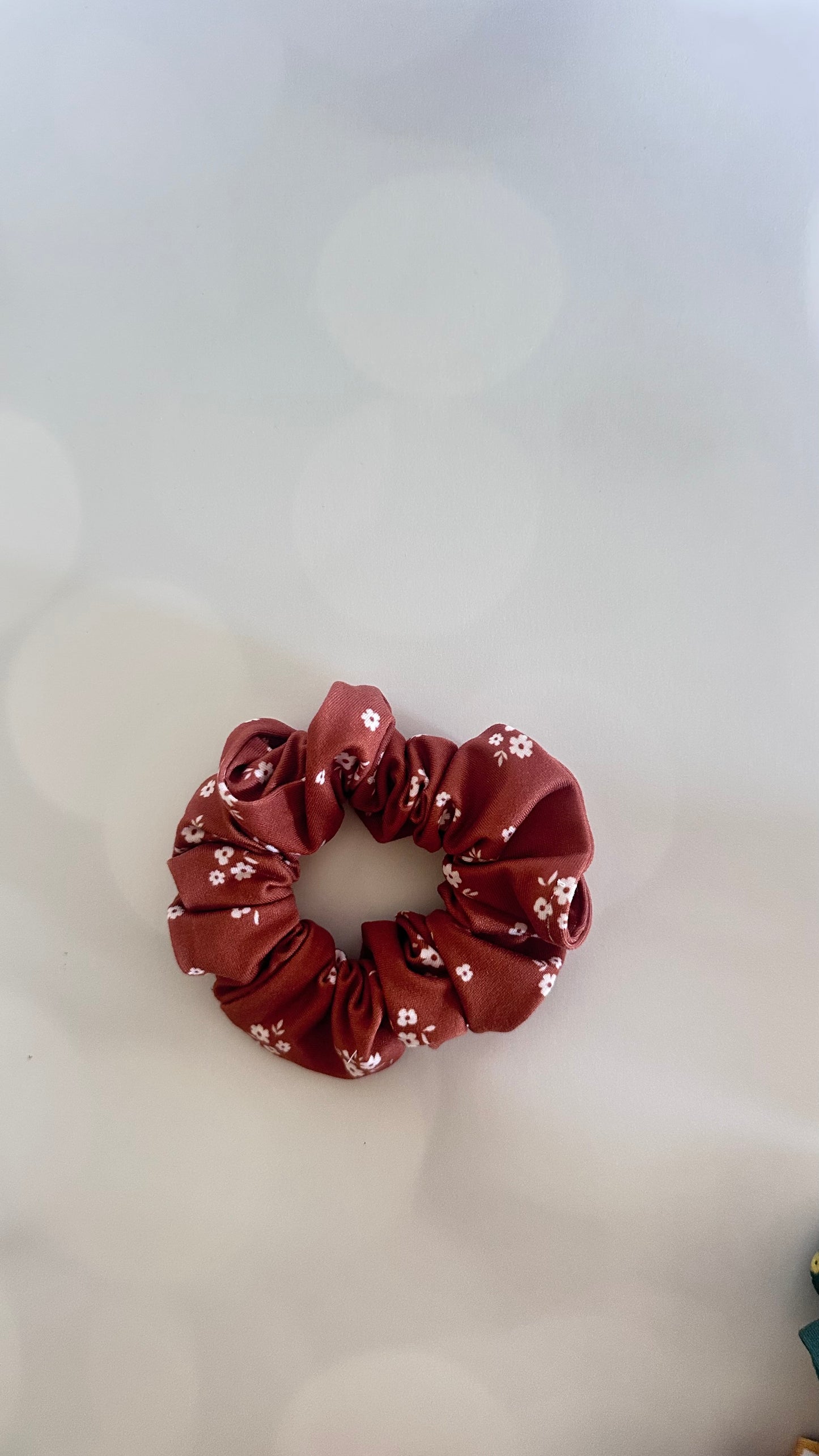 Copper Floral Scrunchie