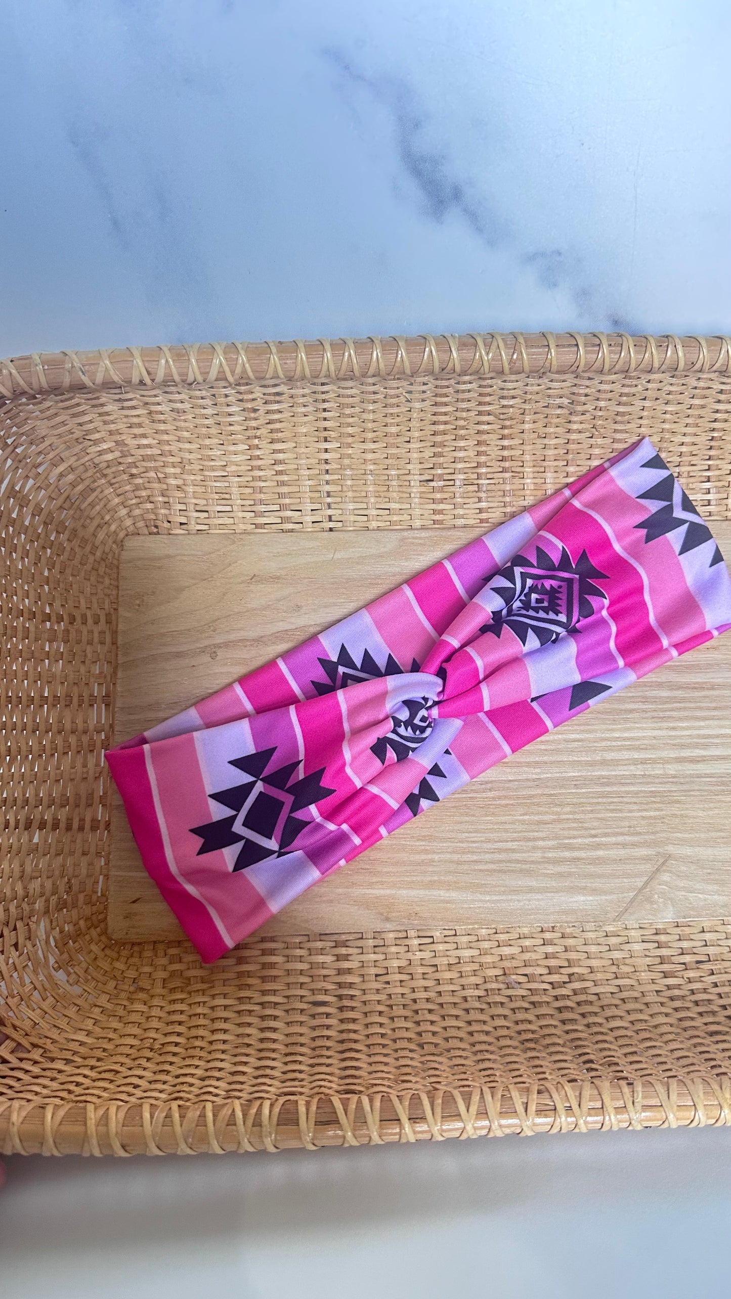 Pink Aztec Headband