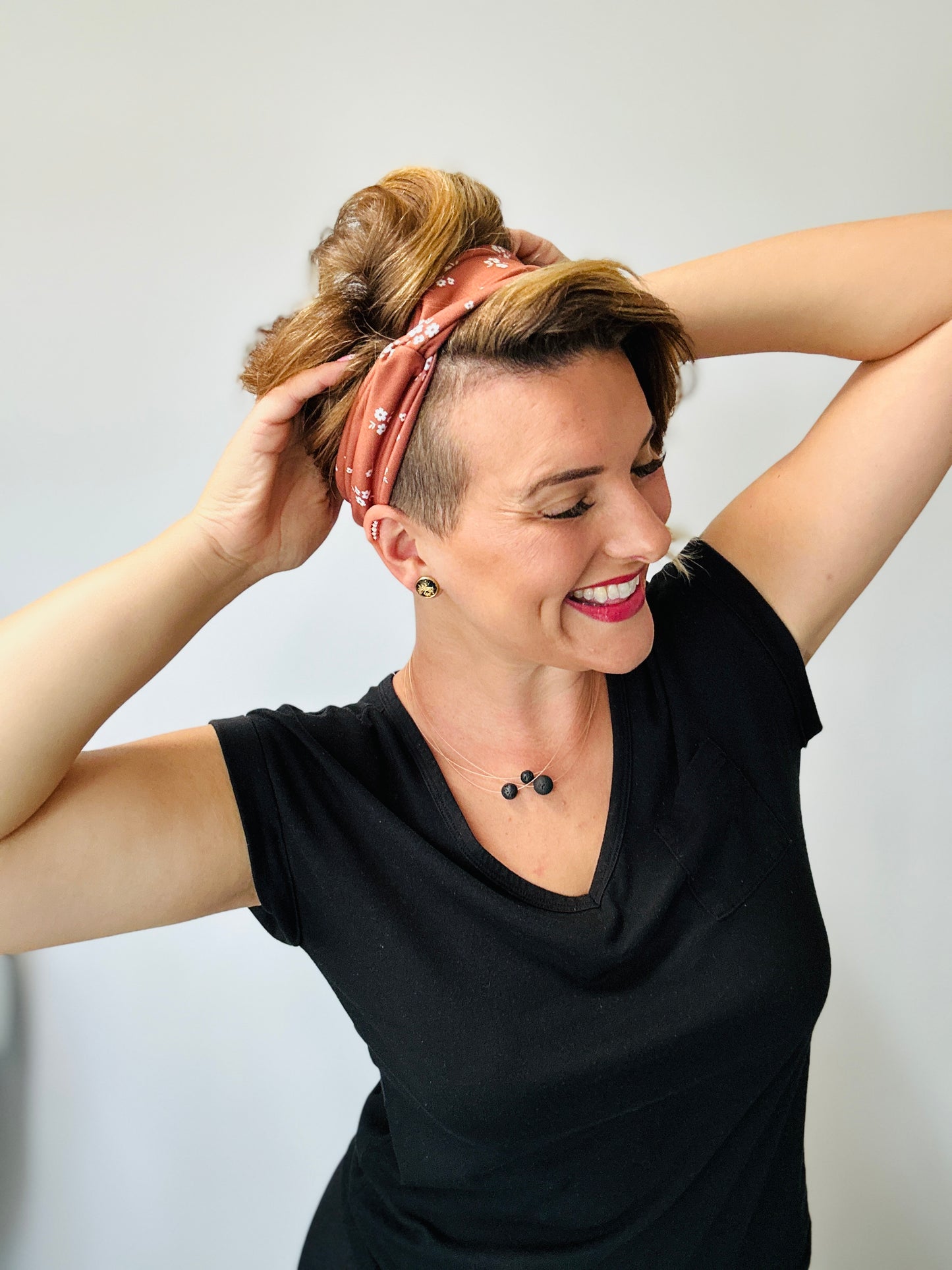 Copper Floral Headband