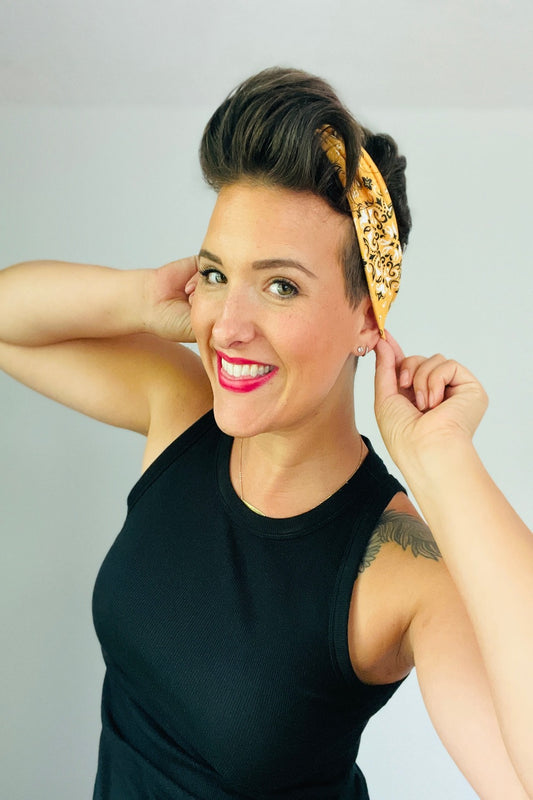 Mustard Bandana Print Headband
