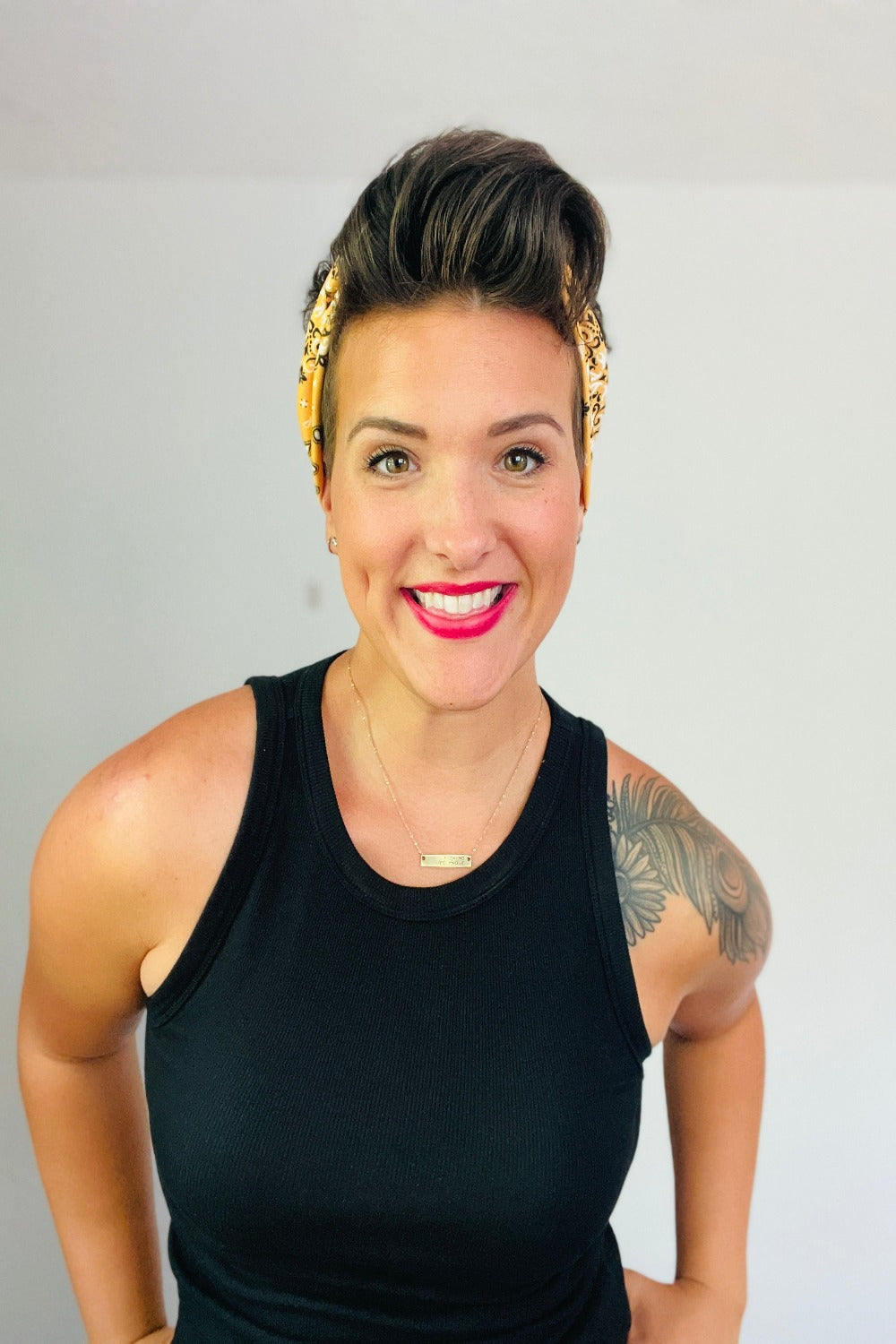 Mustard Bandana Print Headband